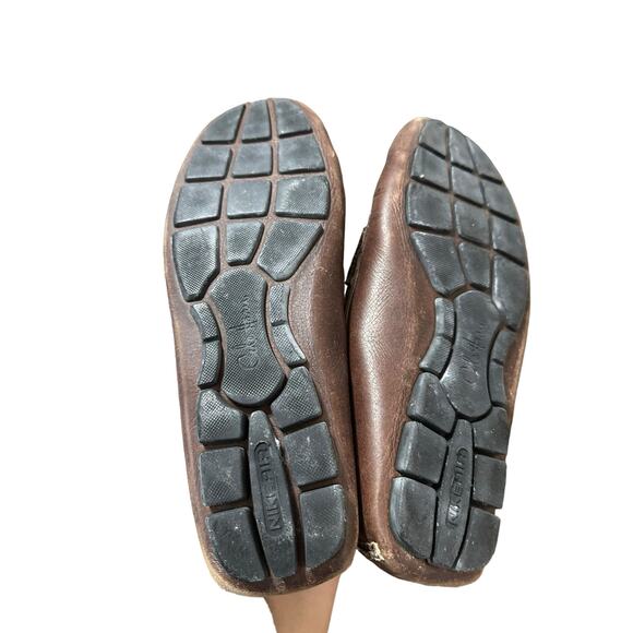 Cole‎ haan men\'s dark brown slip on leather loafers size 10 main image 5
